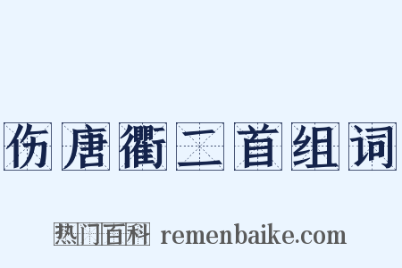 伤唐衢二首组词是什么意思的图片